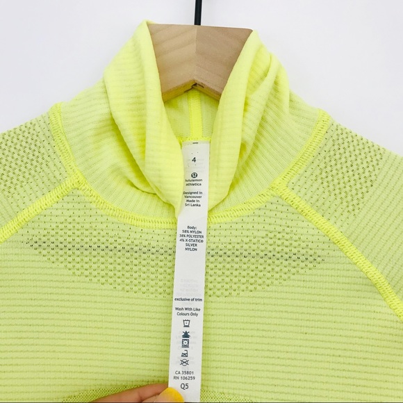 Lululemon Run Swiftly Turtleneck Clarity Yellow 4 - Picture 8 of 8